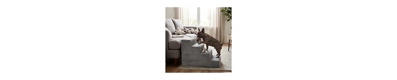Zeny Staircase ramps designed for small dogs and cats, high-density foam curved pet steps, dog steps