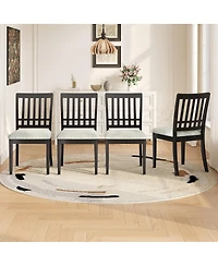 Streamdale Furniture Fabric Seat Modern Scandinavian Dining Chairs