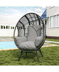 Streamdale Furniture Elegant Arc Back Hanging Egg Chair with 8-Inch Cushion