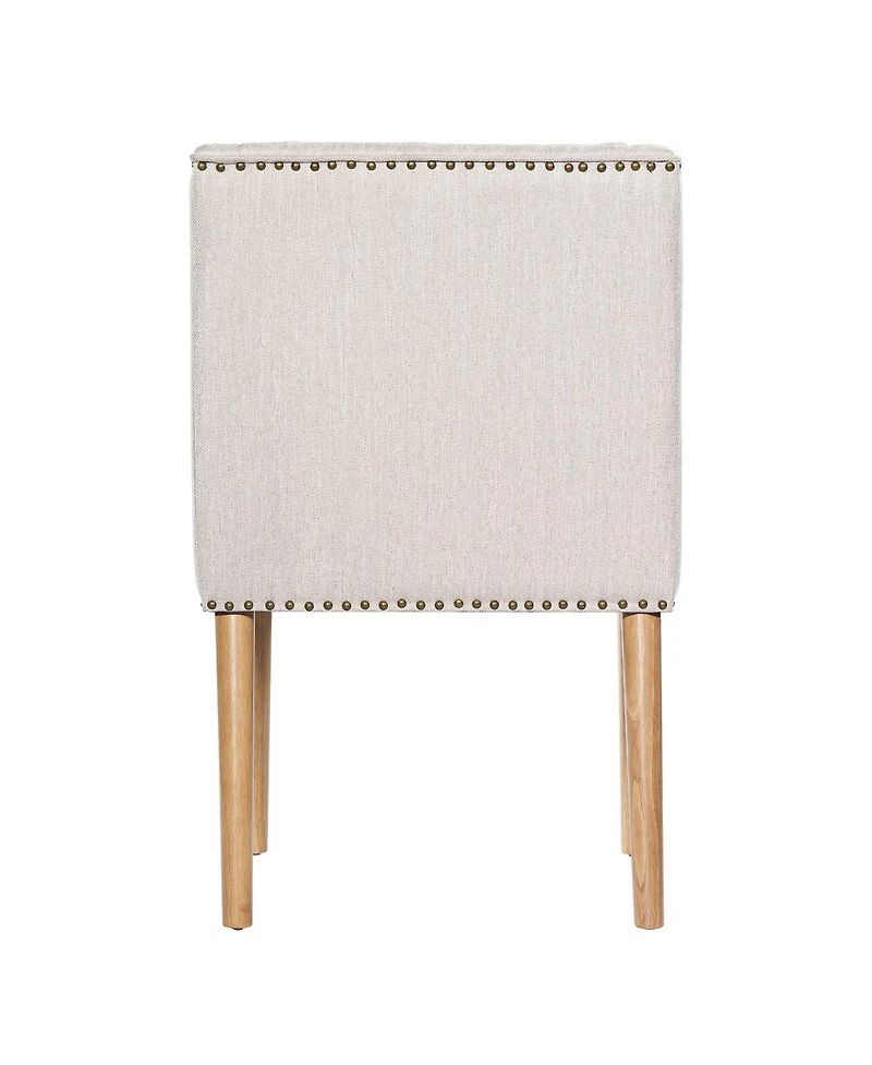Streamdale Furniture Light Luxury Rivet Upholstered Dining Chairs Set of 2