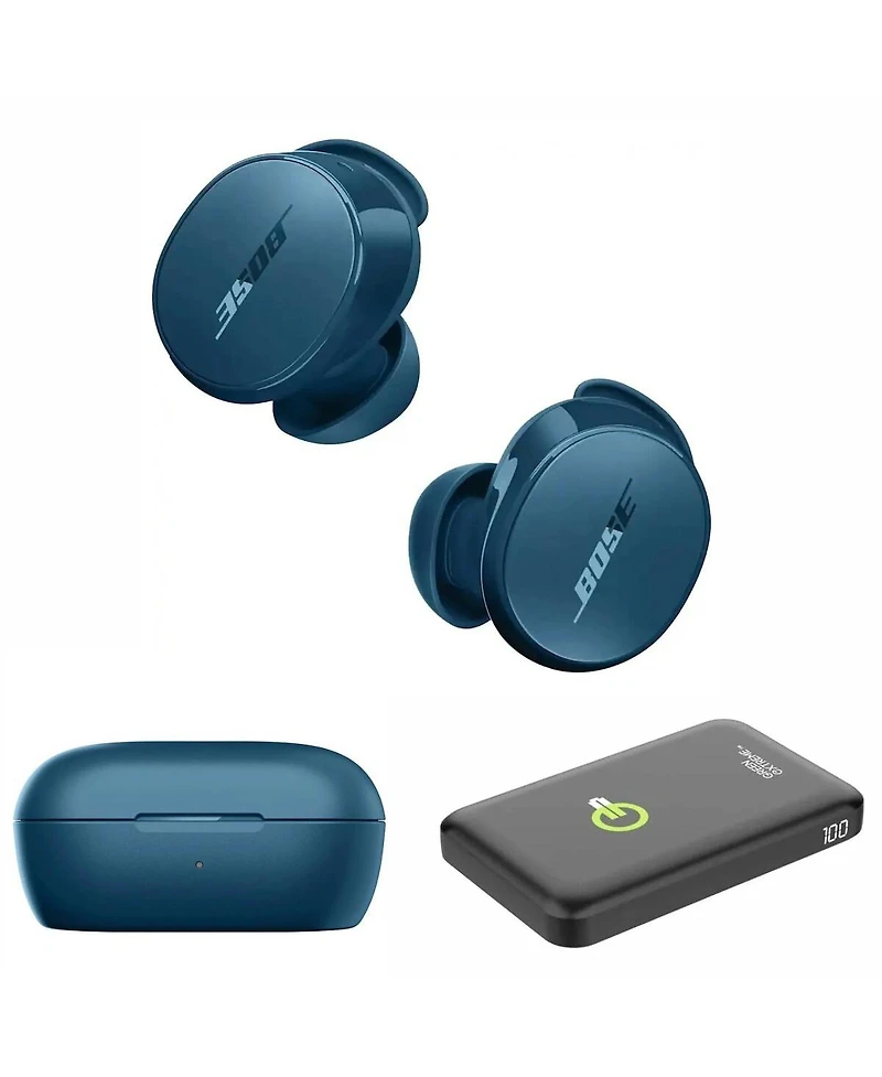Bose QuietComfort Wireless Noise Cancelling Twilight Blue Earbuds with Power Bank