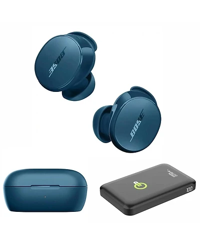 Bose QuietComfort Wireless Noise Cancelling Twilight Blue Earbuds with Power Bank