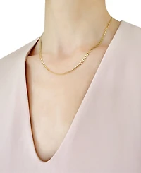Italian Gold Solid Curb Chain 18" Necklace in 10k Yellow Gold