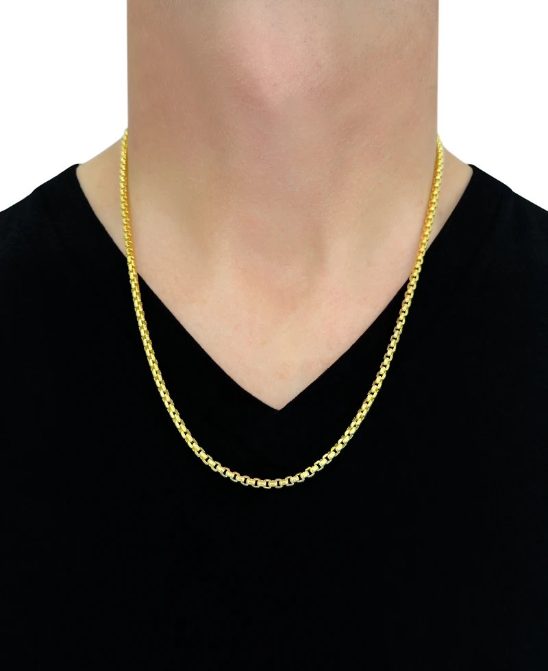 Macy's Diamond-Cut Box Chain 22" Necklace in 10k Yellow Gold