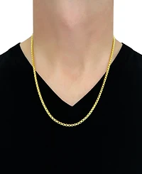 Macy's Diamond-Cut Box Chain 22" Necklace in 10k Yellow Gold