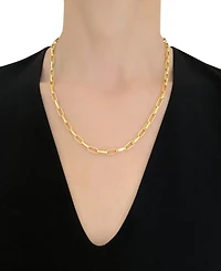Macy's Wide Paperclip Chain 20" Necklace in 10k Yellow Gold