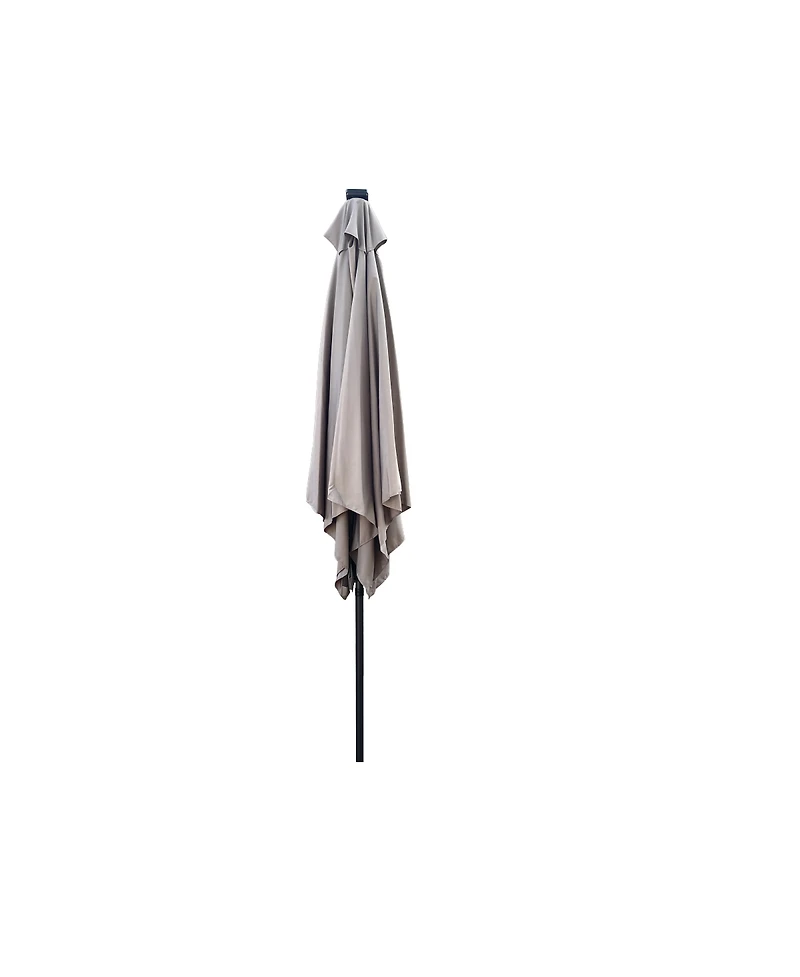 Streamdale Furniture Square 2.5x2.5-meter Solar Led Patio Umbrella with Crank