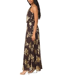 Msk Women's Embellishment Halter-Neck Pleated Dress
