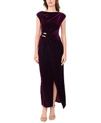 Msk Women's Asymmetrical Shirred-Waist Maxi Dress