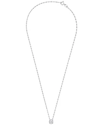 Macy's Lab-Grown White Sapphire (5/8 ct. t.w.) Pendant Necklace in Sterling Silver