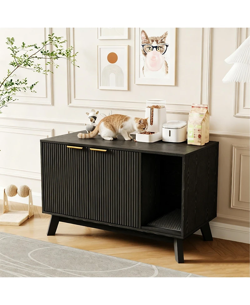 homfan Cat Litter Box Enclosure End Table