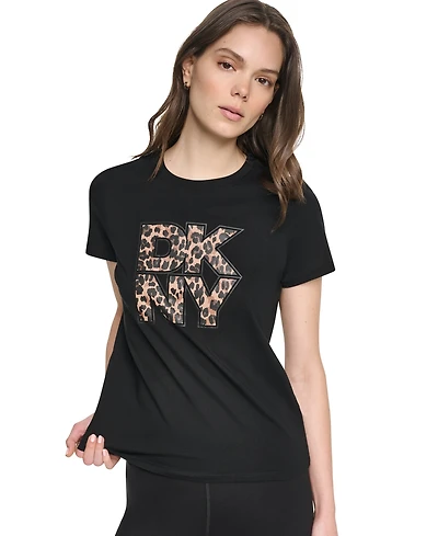 Dkny Sport Women's Stacked Puff Outline Short-Sleeve T-Shirt