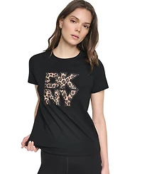 Dkny Sport Women's Stacked Puff Outline Short-Sleeve T-Shirt