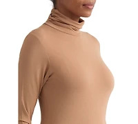 Jones New York Women's Shirred Turtleneck Long-Sleeve Top