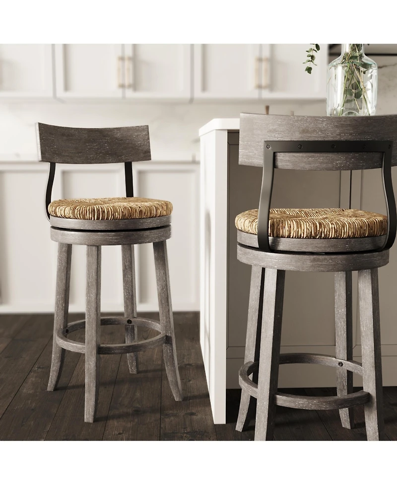 Clihome 1 Piece 31-Inch Counter Height Solid Wood Frame Bar Stool
