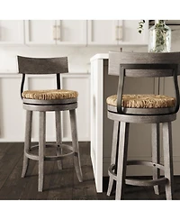 Clihome 1 Piece 31-Inch Counter Height Solid Wood Frame Bar Stool