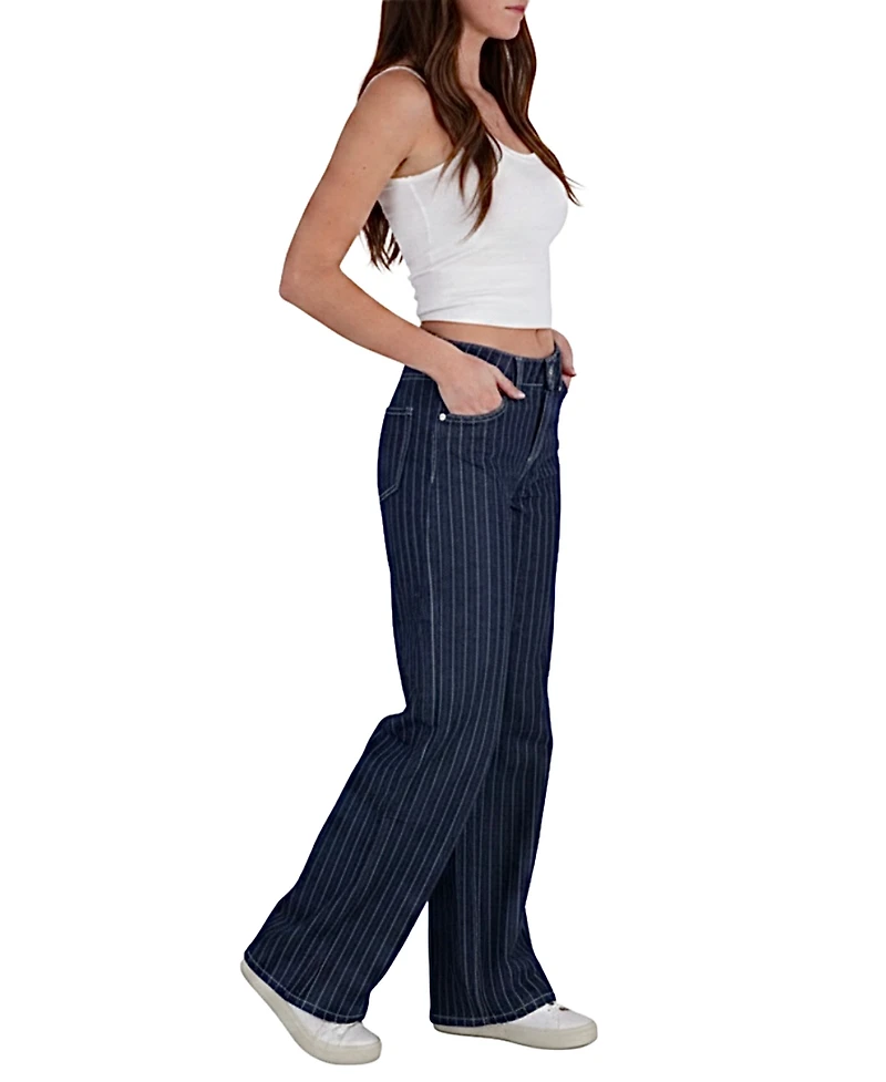 Em & Cass Women's Mid-Rise Wide-Leg Jeans