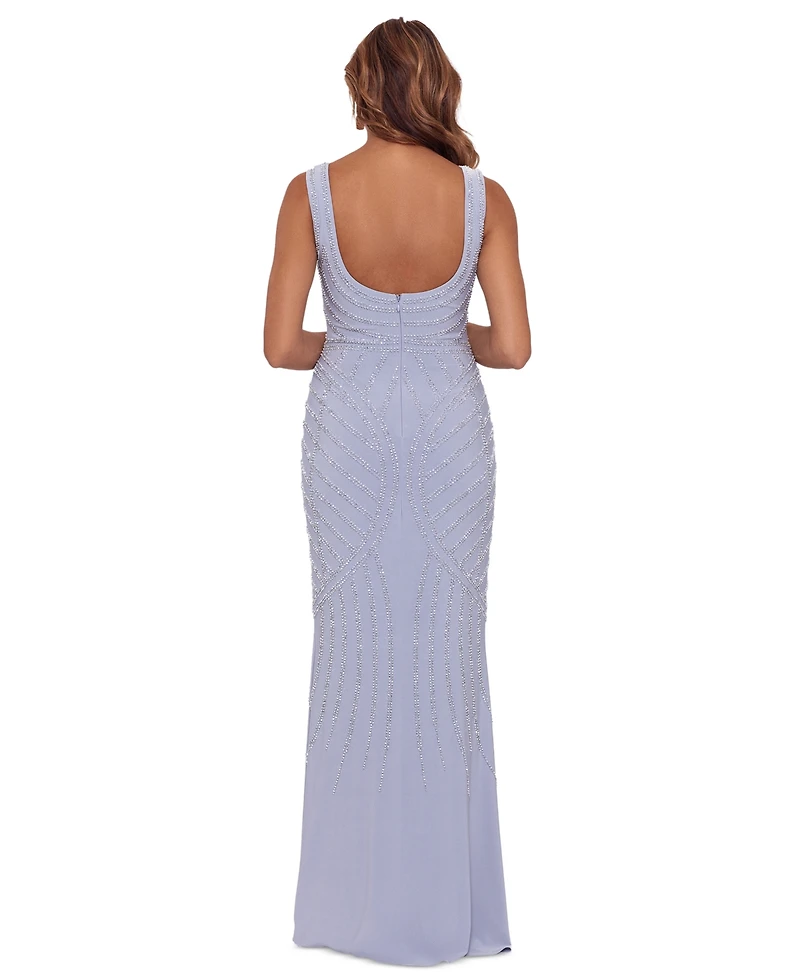 Xscape Women's Beaded V-Neck Gown