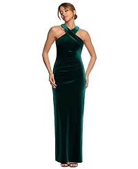 Xscape Women's Velvet Halter Gown