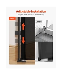 Ruie Retractable Mesh Baby Gate 34 in Tall Extends to 110 in Wide