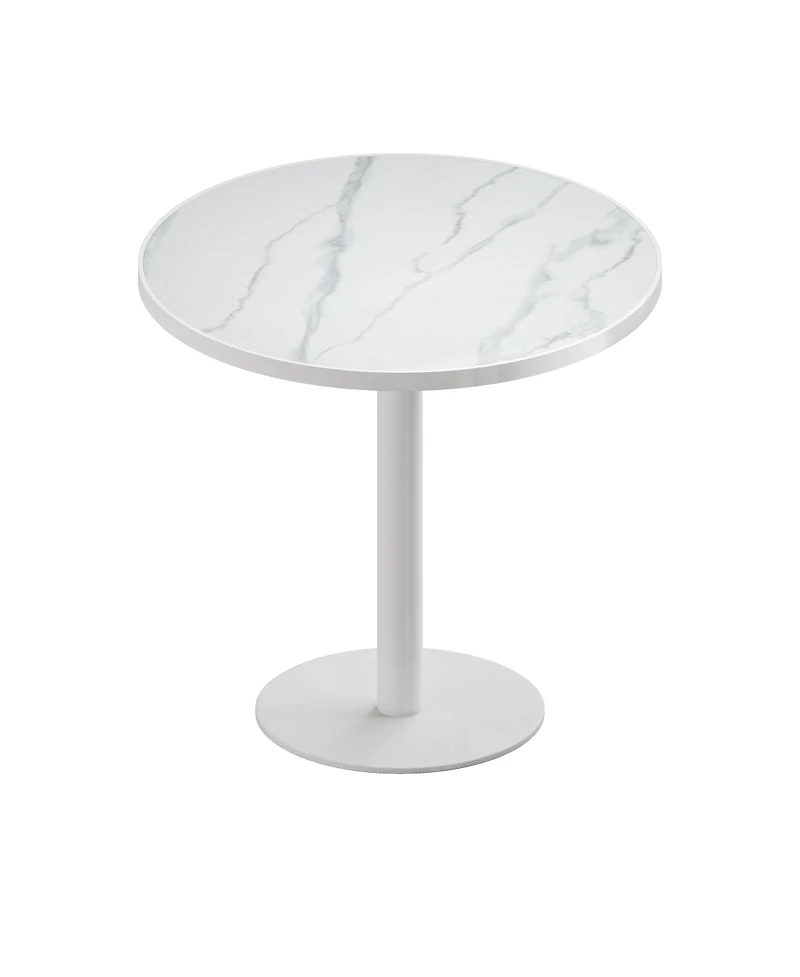 Streamdale Furniture 31.5'' Modern Round Tulip Bistro Table with Faux Marble Top