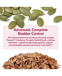Sunergetic Bladder Support Supplement, Urinary Urgency and Frequency Control with Cranberry, Pumpkin Seed and Saw Palmetto, 60 Capsules