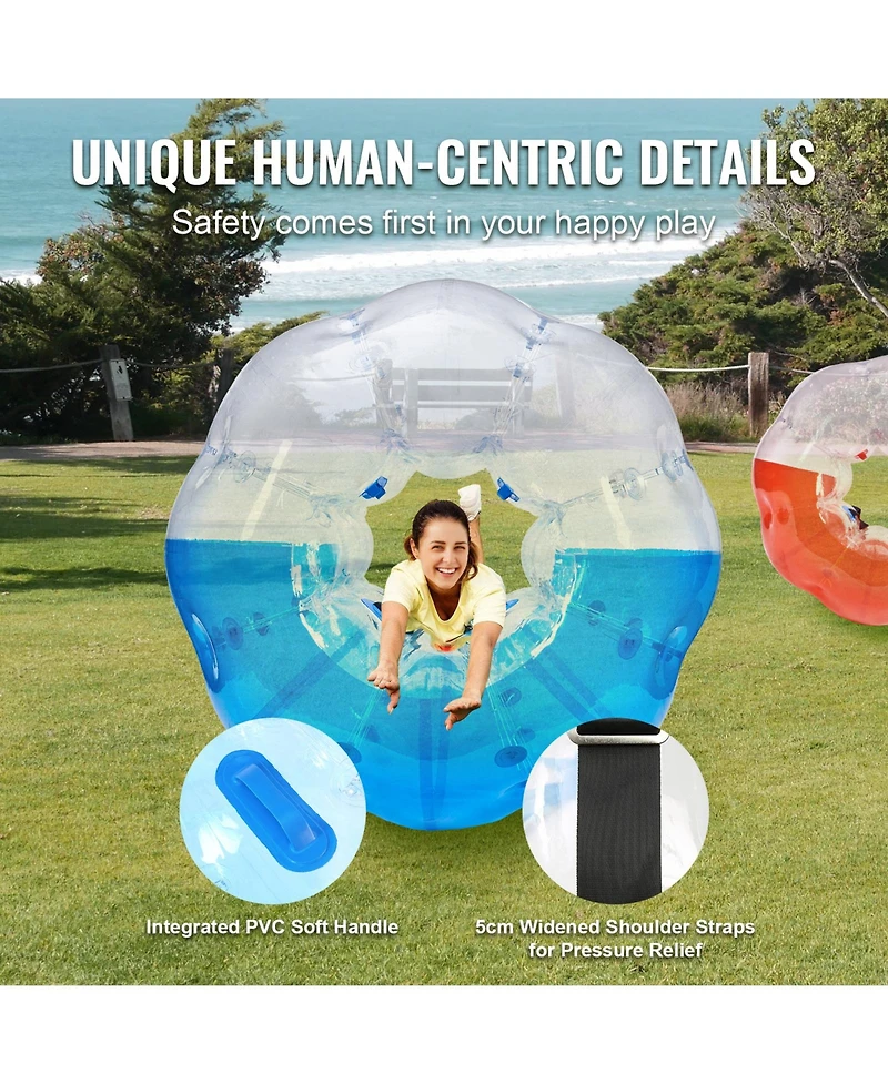 Vevor Inflatable Bumper Balls 2-Pack 5FT/1.5M Sumo Zorb Balls for Teens and Adults