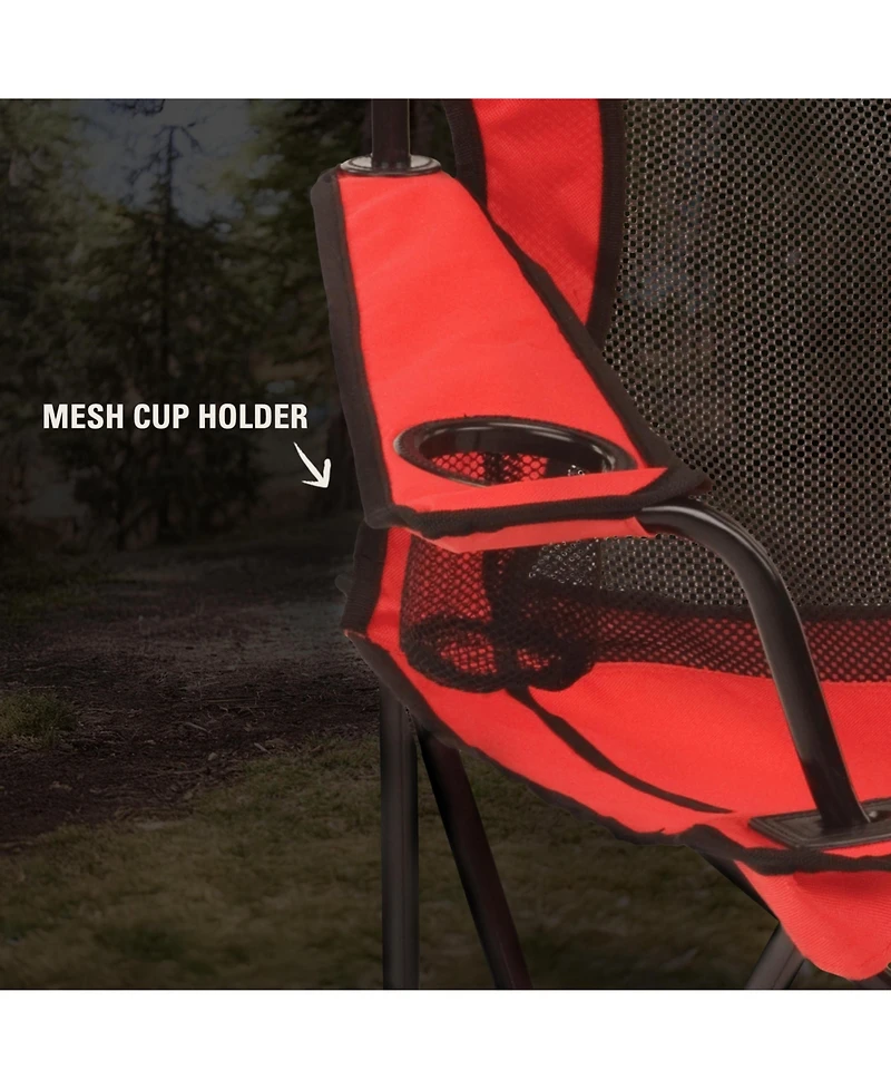 Coleman Broadband Mesh Quad Camping Chair with Carry Bag
