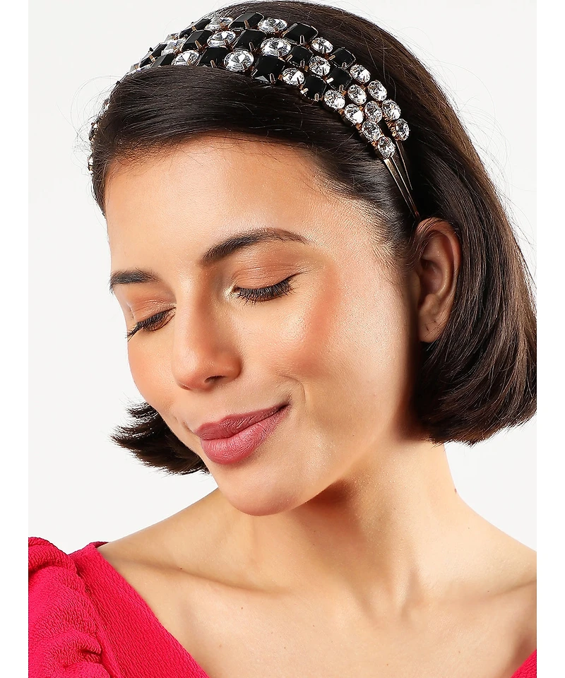 Sohi Stones Gold Plated Hairband