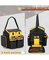 Xdovet Tool Bag Detachable Divider Shoulder Strap Heavy Duty Tote Multiple Pockets