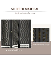 Homcom Panel Room Divider, Folding Screen, 5.6