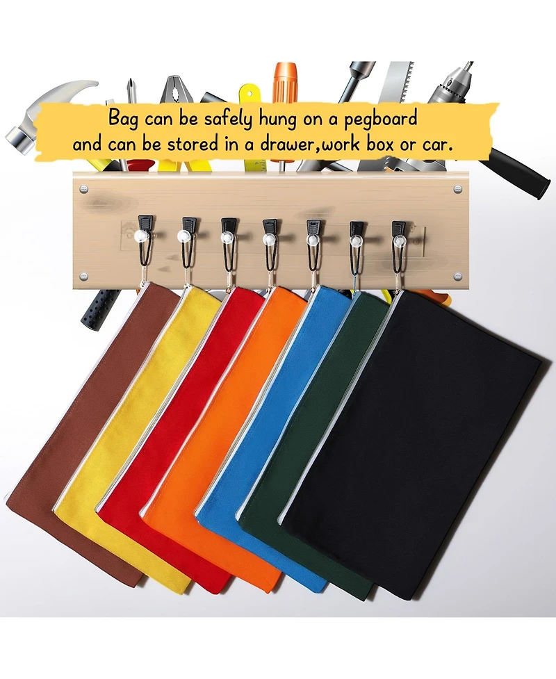 Xdovet Canvas Tool Pouch Metal Zipper Utility Bags Organizer