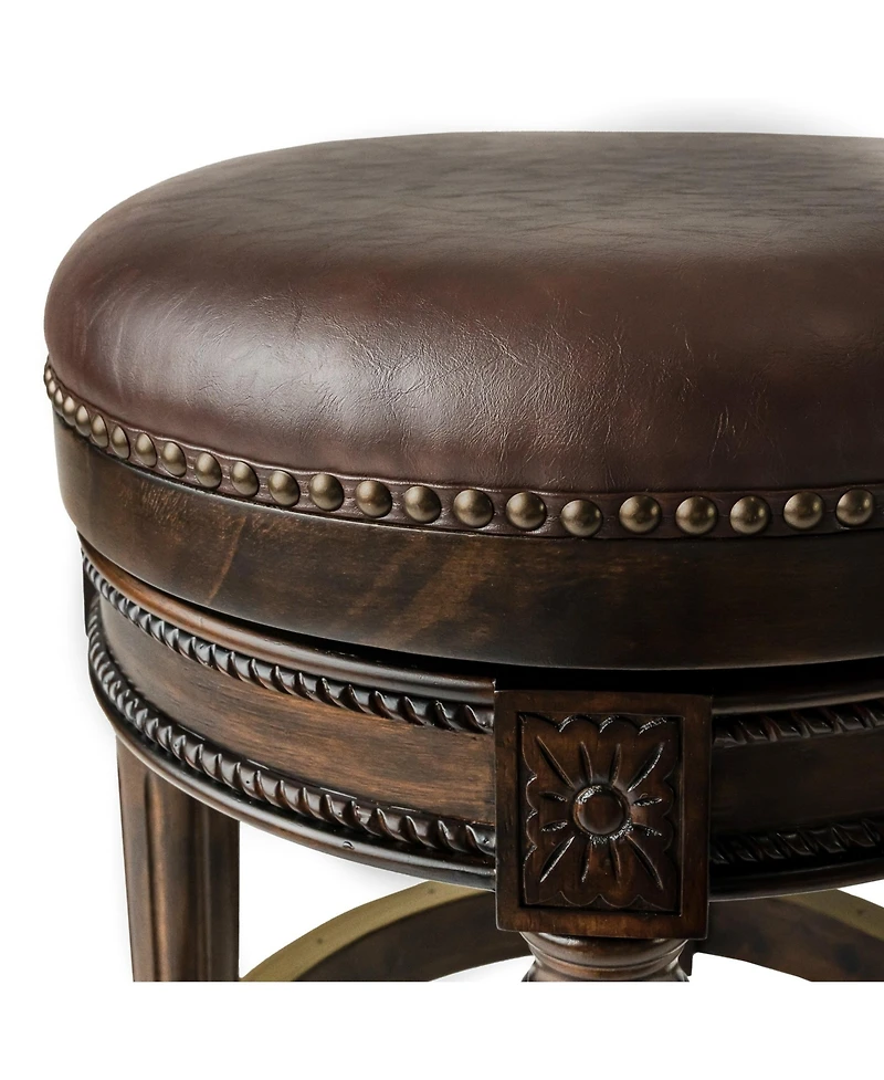 Maven Lane Pullman Backless Swivel Upholstered Kitchen Counter Stool