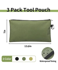 Xdovet Tool Bag Zipper Pouch Carabiner Metal Multipurpose