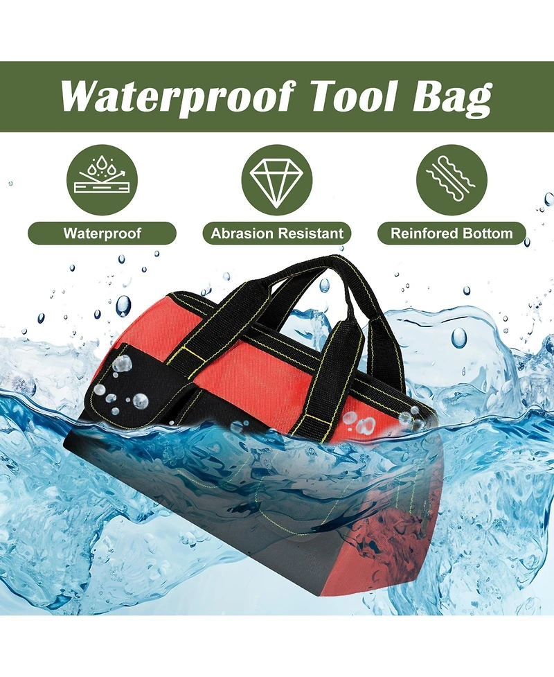 Xdovet Tool Bag Heavy Duty Tote Multi Pockets Organizer Work Electrician Carpenter Mechanic
