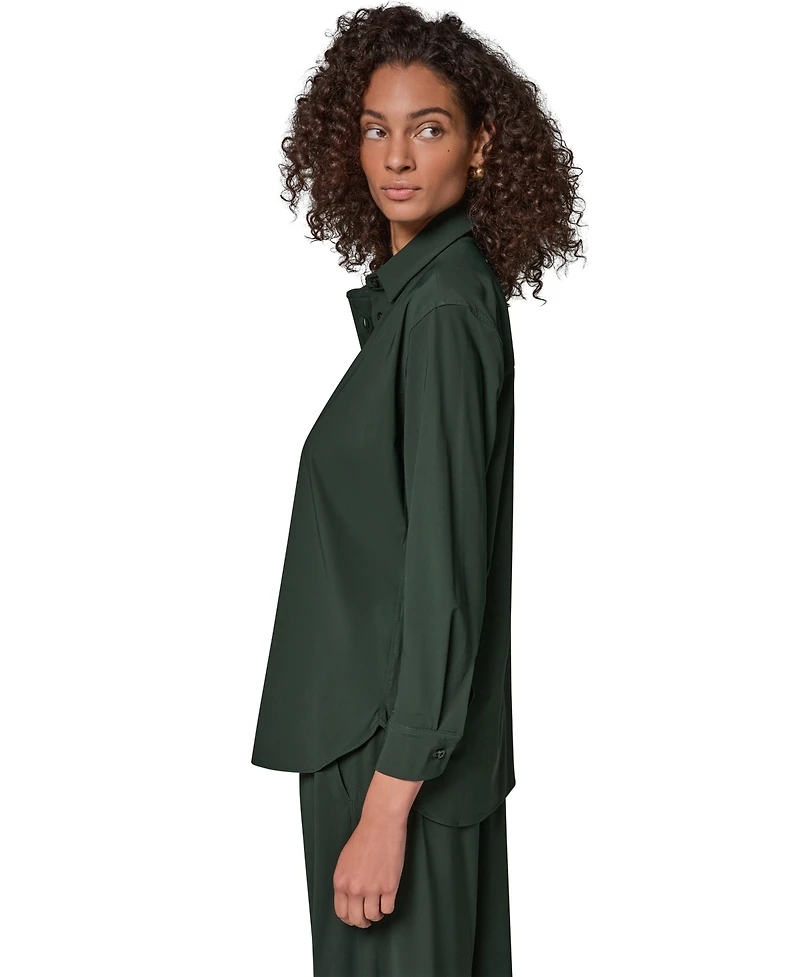 Donna Karan Weekend Women's Long-Sleeve Button-Front Top