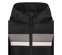 S Rothschild & Co Toddler Boys' 2T-5T Long-Sleeve Stripe Inset Midweight Packable Jacket