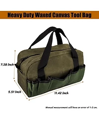 Xdovet Waxed Canvas Tool Bag Organizer Tote
