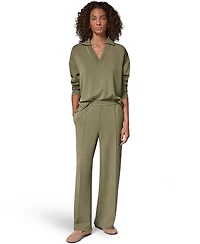 Donna Karan Weekend Women's Jet Setter Mid-Rise Pull-On Wide-Leg Pants