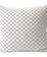 Lands' End Embroidered Diamond Double Voile Sham