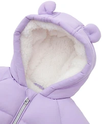 Rokka&Rolla Baby Girls (6-24M) Borg-Lined Bear Ears Puffer Jacket