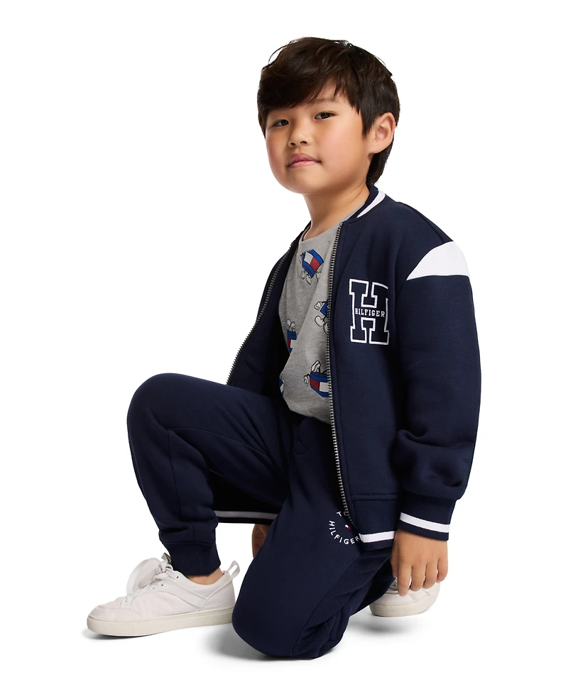 Tommy Hilfiger Boys' 2T-7 Collegiate Varsity Zip-Front Jacket