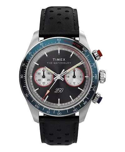 Timex Men's Quartz Analog Black Leather Watch 39mm