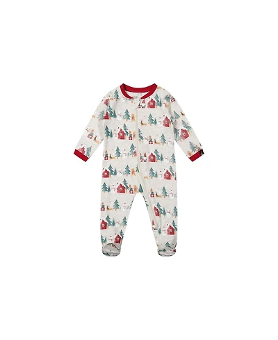 Deux par Baby Unisex (3M - 24M) Cotton One Piece Christmas Pajama