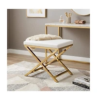 HomeRoots Faux Leather Vanity Chair