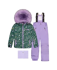 Deux par Little and Big Girl 6-16 Two Piece Play Snowsuit Mini Flower Print
