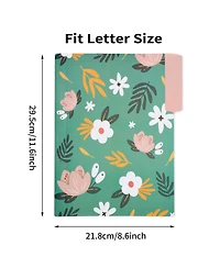 Danrong Decorative Plastic File Folders Letter Size 9 Styles Floral Patterns Expandable Waterproof Office School Supplies