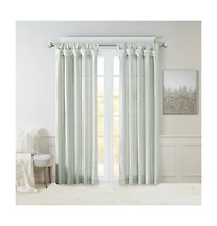 Avobird Twist Tab Lined Window Curtain Panel Dusty Aqua 50x120