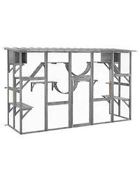 Ruie Large Outdoor Catio Cat Enclosure with Shelves Bridges and Ramps