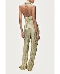 Nocturne Women's Abstract Print Straight Leg Trousers